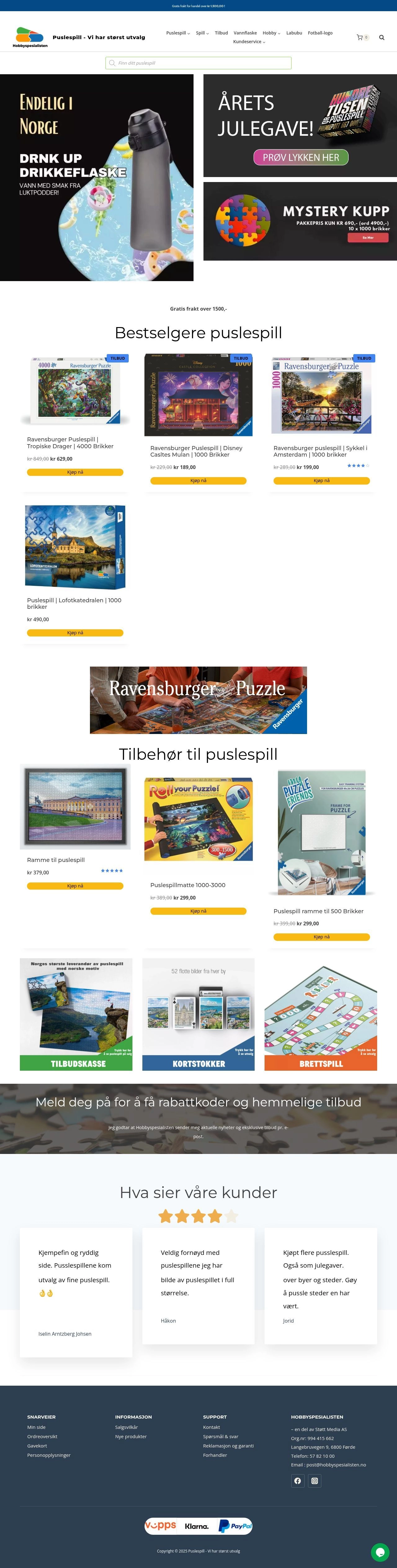 Skjermbilde av Puslespill.org | Fords