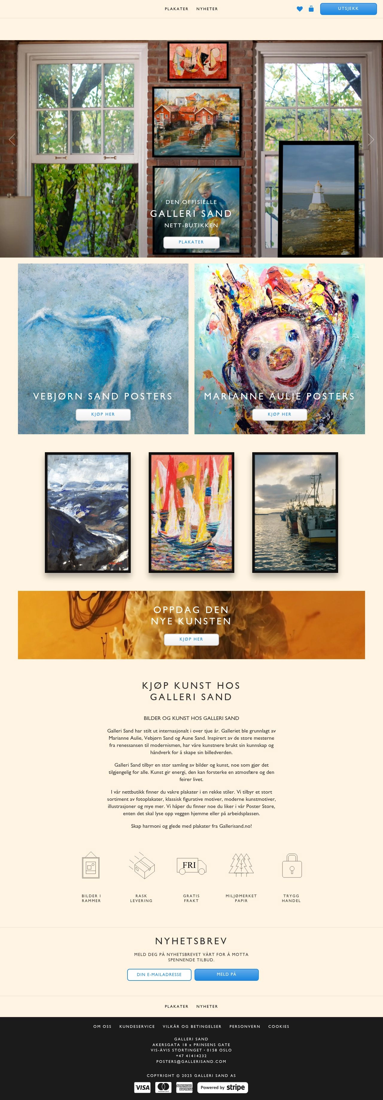 Skjermbilde av Galleri Sand